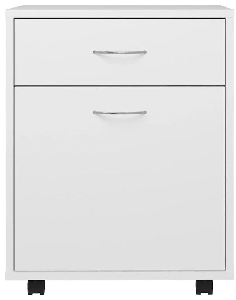 vidaXL Ντουλάπι Τροχήλατο Λευκό 45 x 38 x 54 εκ. από Επεξ. Ξύλο