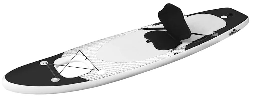 vidaXL Σανίδα SUP Φουσκωτή Σετ Μαύρη 300 x 76 x 10 εκ.