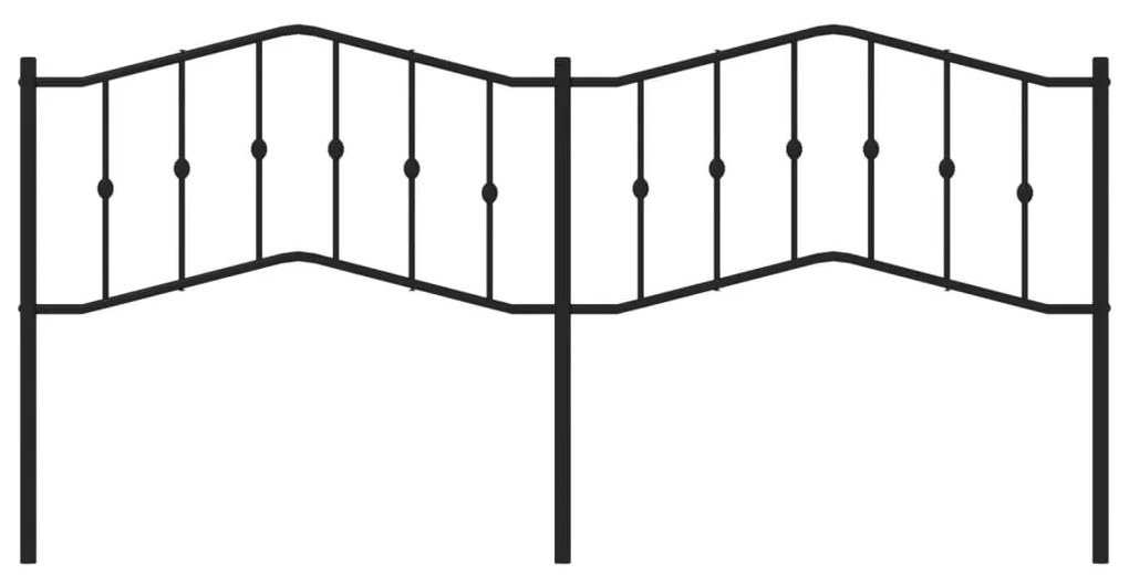 vidaXL Κεφαλάρι Μαύρο 200 εκ. Μεταλλικό