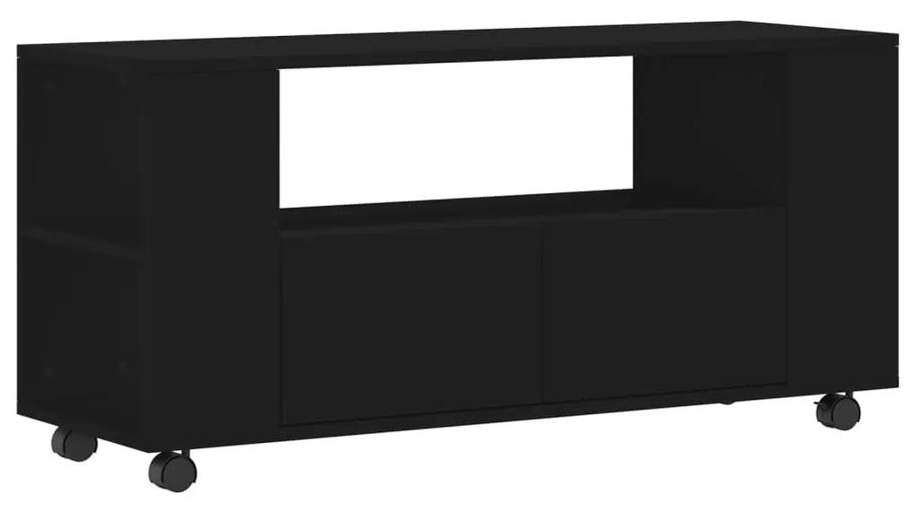 Έπιπλο Τηλεόρασης Μαύρο 102x34,5x43 εκ. Επεξεργασμένο Ξύλο - Μαύρο