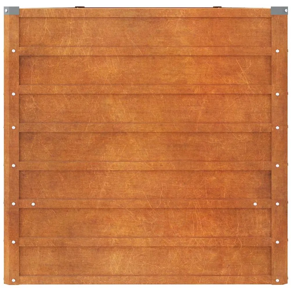 vidaXL Ζαρντινιέρα Σκουριασμένο 400x80x77 εκ. Ατσάλι Σκληρυθέν Αέρα