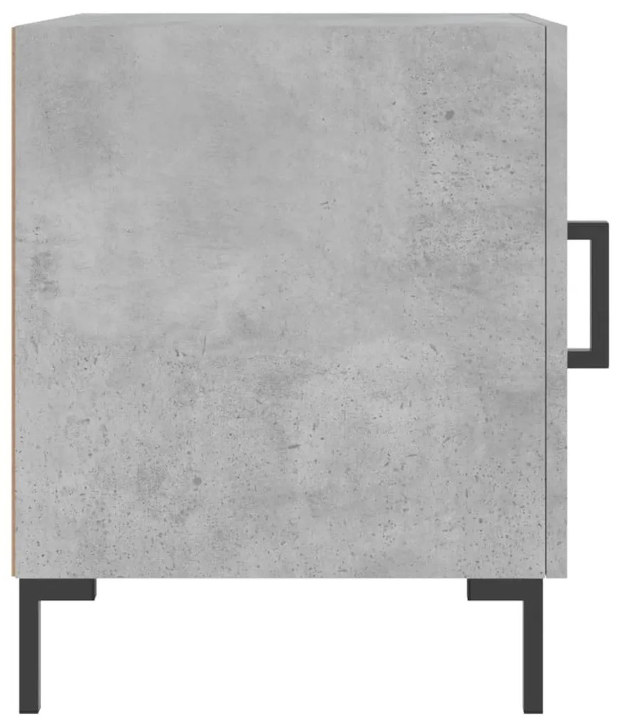 vidaXL Κομοδίνο Γκρι Σκυροδ. 40 x 40 x 50 εκ. από Επεξεργασμένο Ξύλο