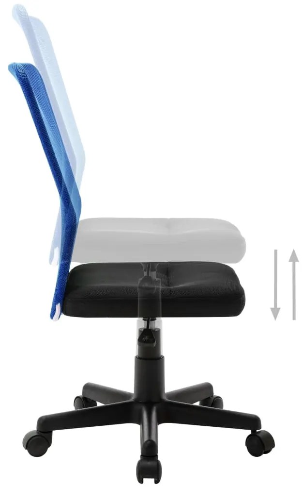 vidaXL Καρέκλα Γραφείου Μαύρη / Μπλε 44 x 52 x 100 εκ. Διχτυωτό Ύφασμα