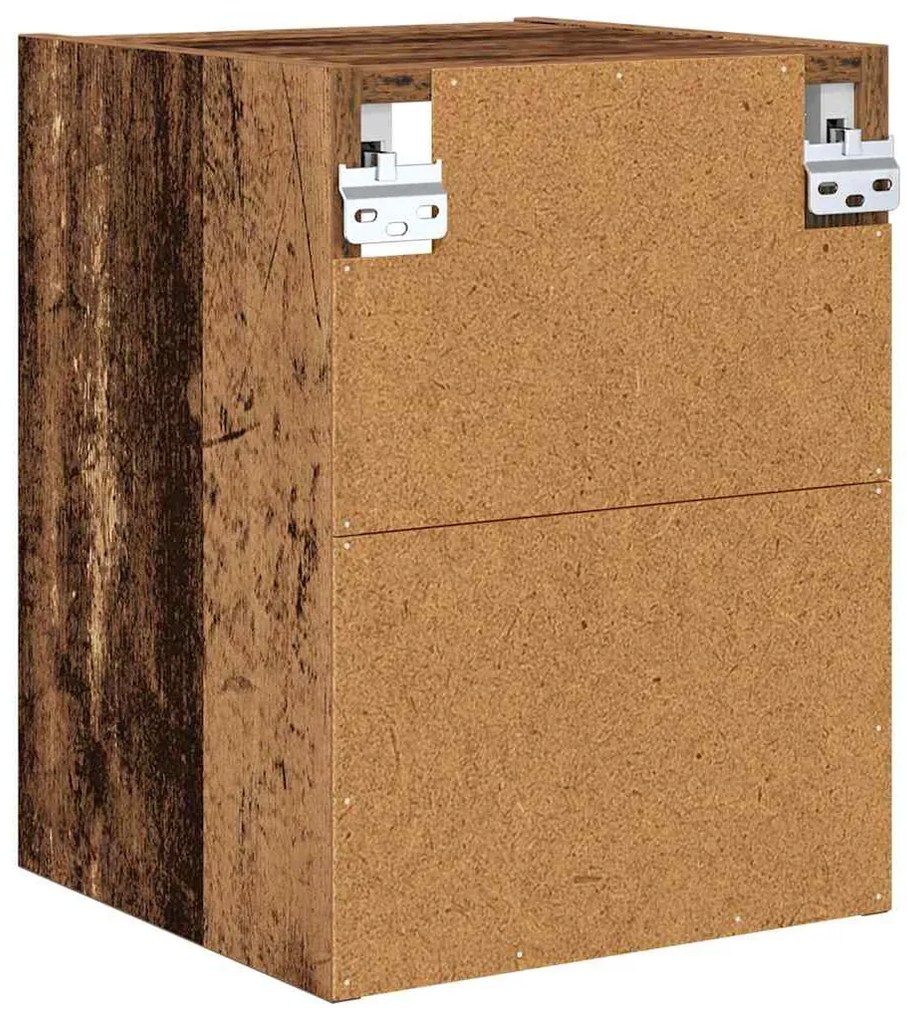 vidaXL Κρεμαστό ντουλάπι με αποθήκευση Παλιό ξύλο 30 x 29,5 x 40 εκ.