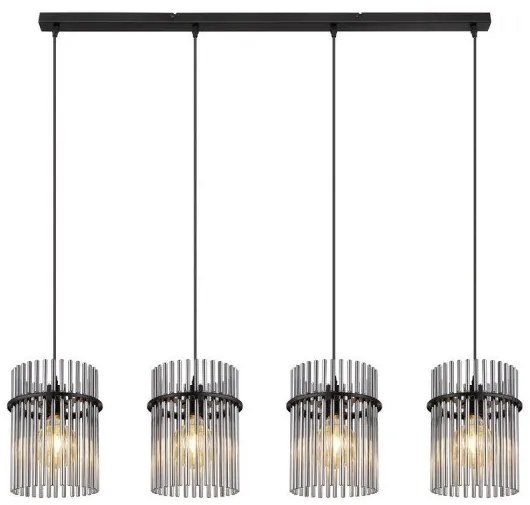 Κρεμαστό Φωτιστικό Οροφής 4xE27 Gorley Globo Lighting-15698-4H-Μαύρο 15698-4H