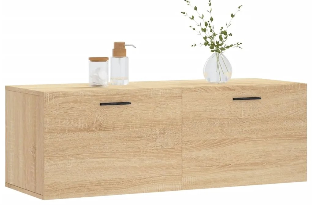 vidaXL Ντουλάπι Τοίχου Sonoma Δρυς 100 x 36,5 x 35 εκ. Επεξεργ. Ξύλο
