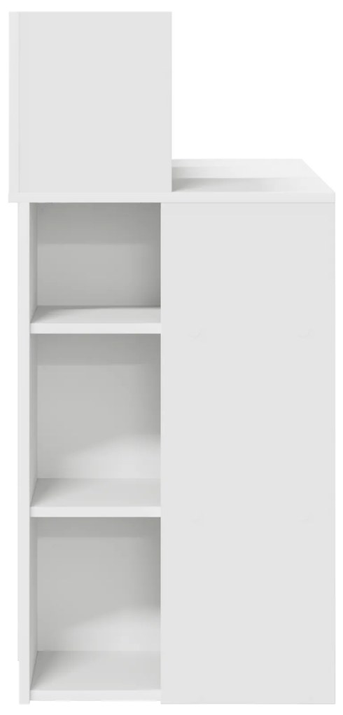 vidaXL Γραφείο με Αποθήκευση Λευκό 90x48x101.5 εκ Επεξεργασμένο Ξύλο