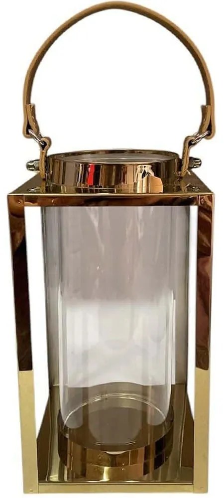 Φανάρι DWAA1009 14x14x28,5cm Gold Espiel Μέταλλο