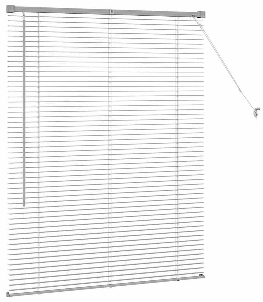 vidaXL Ρολό Παραθύρου με κουρτίνες Ασημί 105 x 130 cm Αλουμίνιο