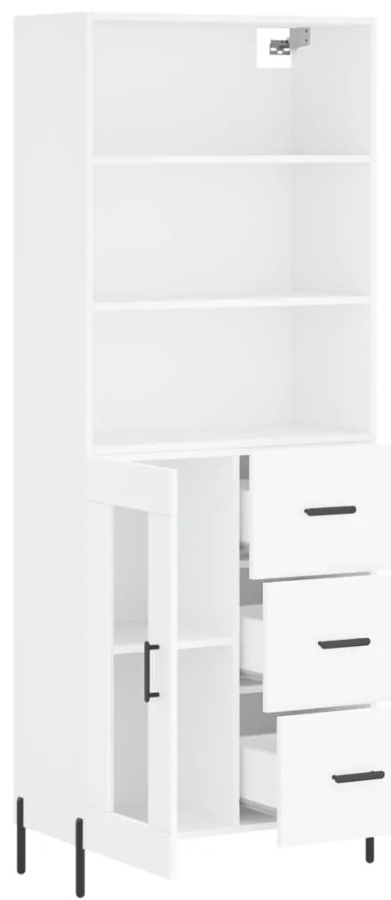 vidaXL Ντουλάπι Λευκό 69,5x34x180 εκ. από Επεξεργασμένο Ξύλο