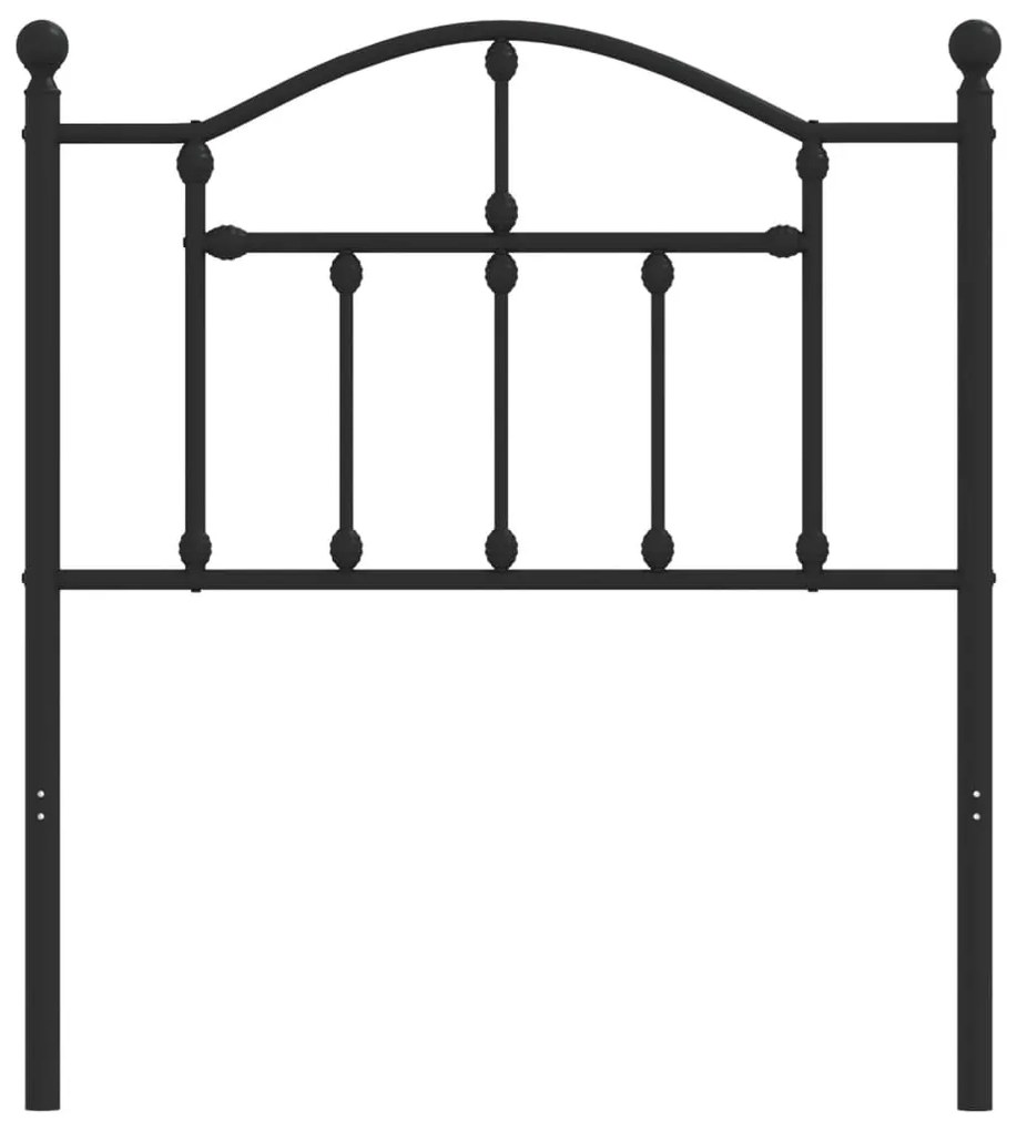 vidaXL Κεφαλάρι Μαύρο 80 εκ. Μεταλλικό