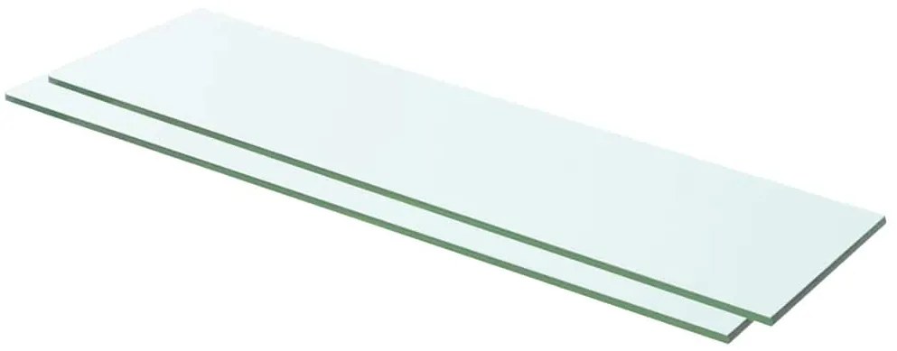 vidaXL Ράφια Πάνελ 2 τεμ. Διάφανα 60 x 12 εκ. Γυάλινα