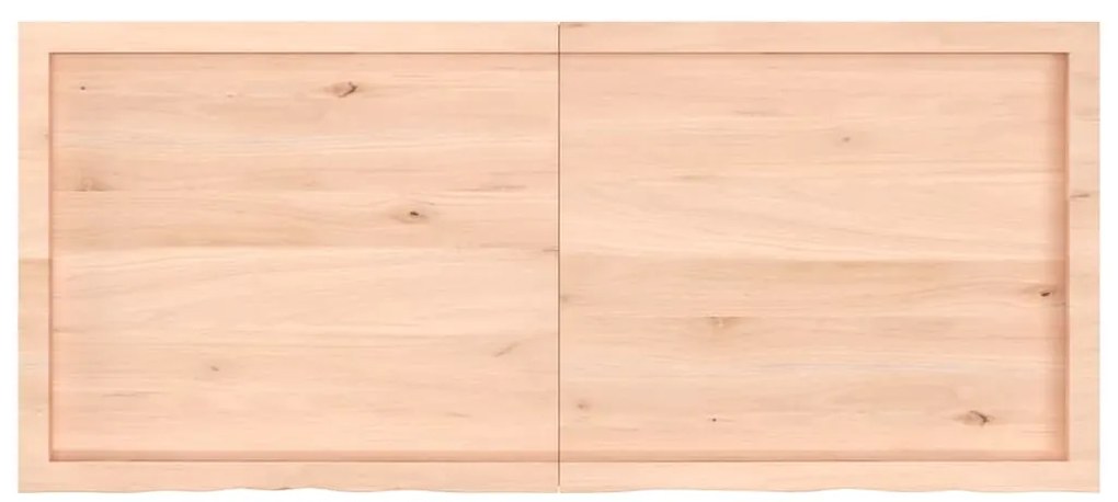 vidaXL Ράφι Τοίχου 140x60x(2-6) εκ. από Ακατέργαστο Μασίφ Ξύλο Δρυός