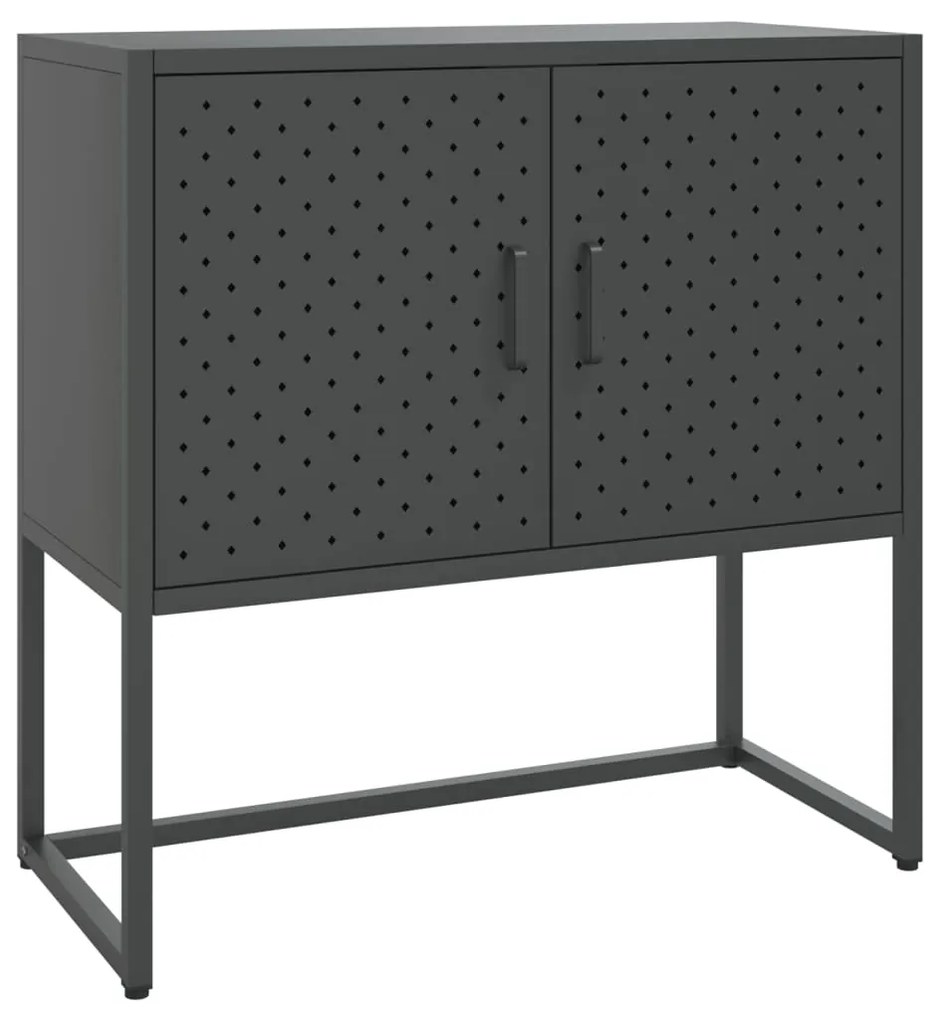 vidaXL Μπουφές Ανθρακί 75 x 35 x 75 εκ. από Ατσάλι