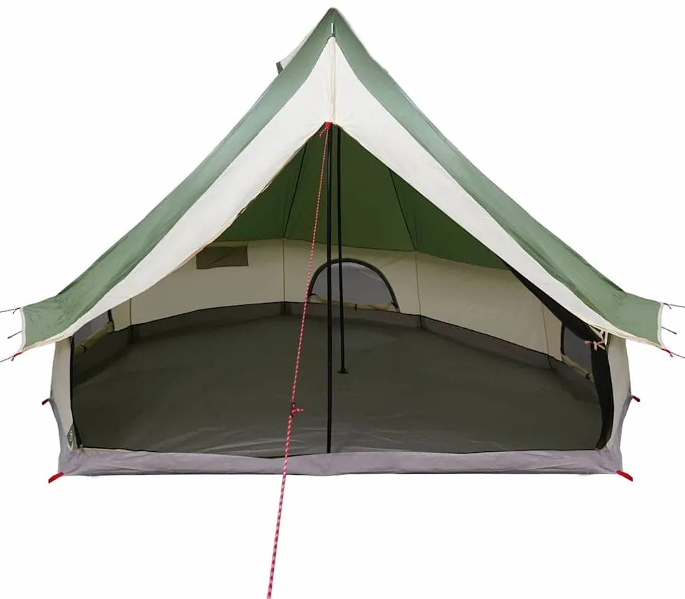 vidaXL Οικογενειακή Σκηνή Τίπι Πράσινο και μπεζ 400 x 346 x 250 εκ.