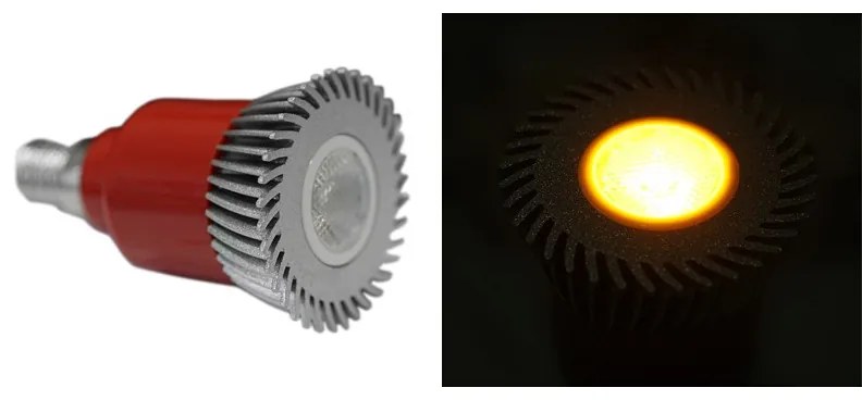 Adeleq Led Λάμπα Ισχύος E14 3W 230V 1 Led 30° Πορτοκαλί 13-14033