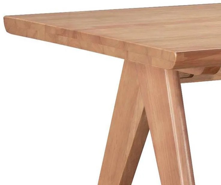 Τραπέζι Winslow ξύλο rubberwood σε ανοιχτό καρυδί χρώμα 180x85x75εκ 180x85x75 εκ.