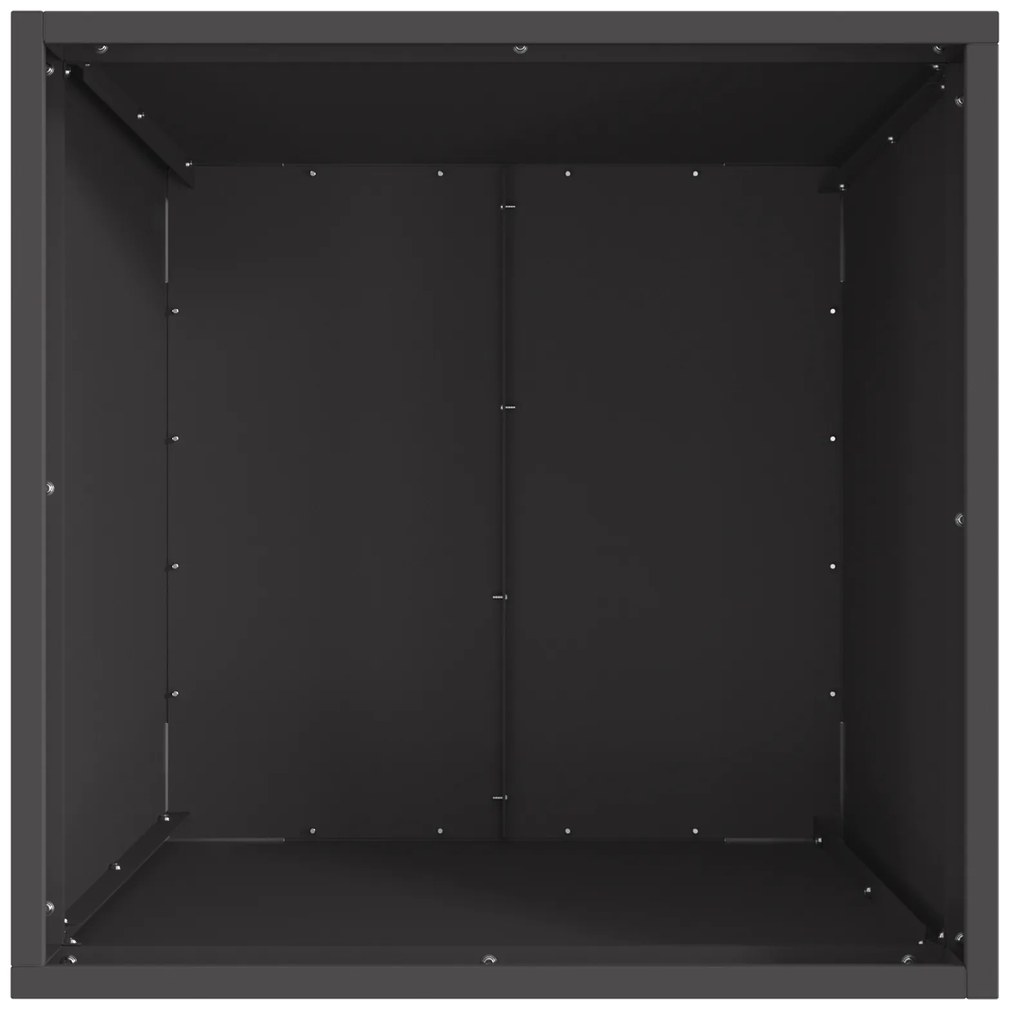 vidaXL Υποδοχή Πυρός Τετράγωνη Μαύρη 50x50x30 εκ Ατσάλι