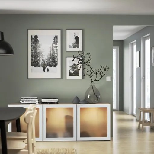 BESTÅ σύνθεση αποθήκευσης με πόρτες, 180x42x65 cm 994.888.22