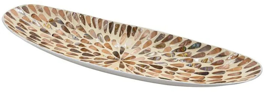 Διακοσμητική Πιατέλα Με Κοχύλια Tear Drop 944-124-015 54x15x7cm Multi Bamboo