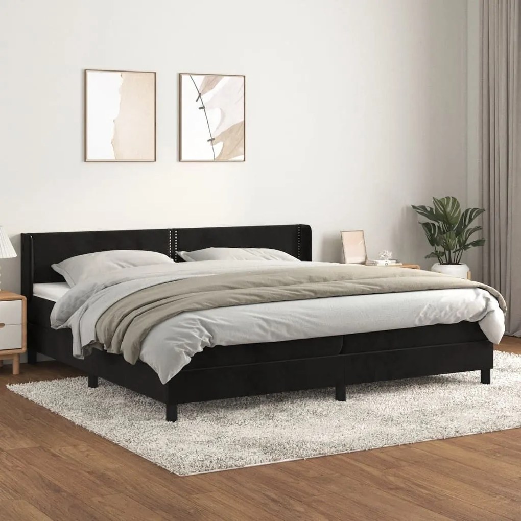 ΚΡΕΒΑΤΙ BOXSPRING ΜΕ ΣΤΡΩΜΑ ΜΑΥΡΟ 200X200 ΕΚ. ΒΕΛΟΥΔΙΝΟ 3130921