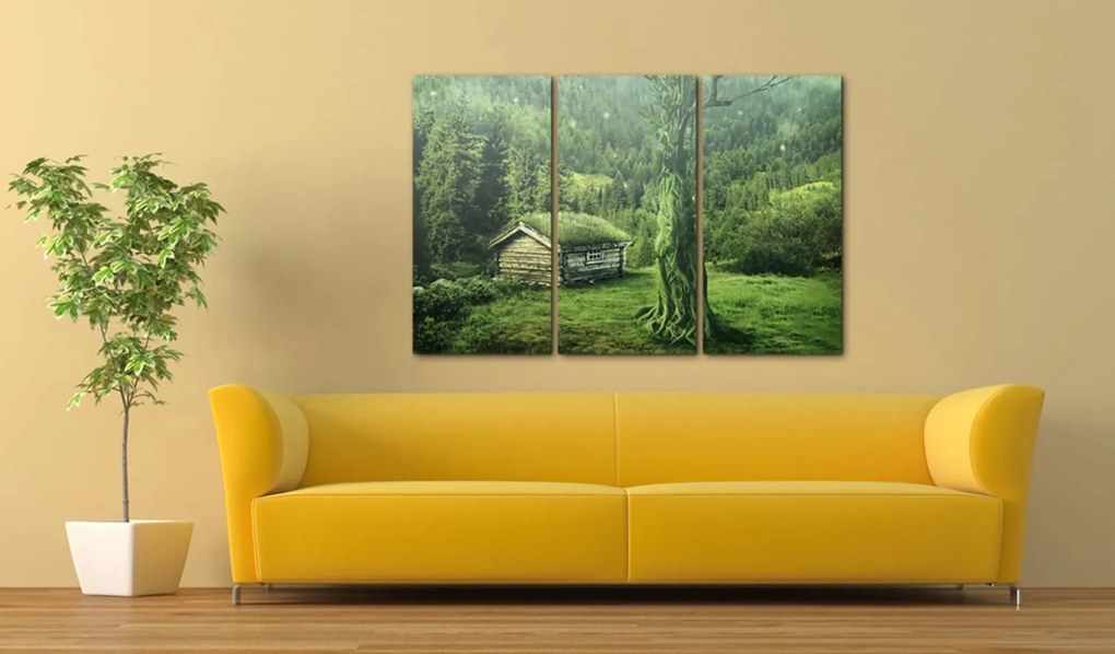 Πίνακας - Forest broadwalk - triptych 120x40