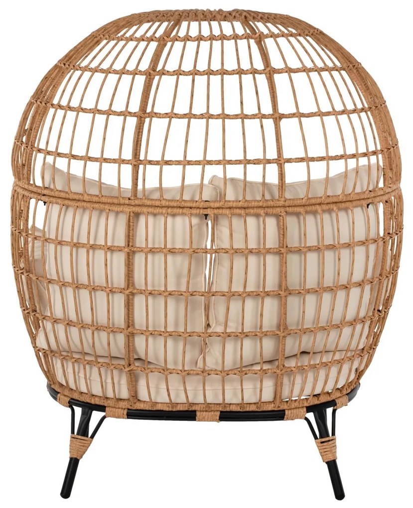 ΠΟΛΥΘΡΟΝΑ ΦΩΛΙΑ MIAMI 2 ΑΤΟΜΩΝ ΤΥΠΟΥ RATTAN  130x80x157Υ εκ. 130x80x157 εκ.