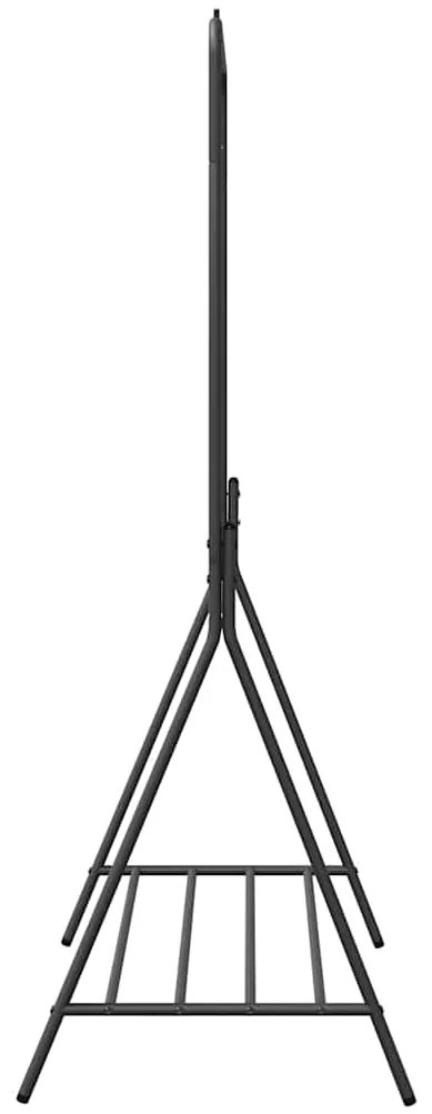 vidaXL Ράφι Ρούχων με αποθήκευση Μαύρο 100 x 56 x 154 εκ Ατσάλι