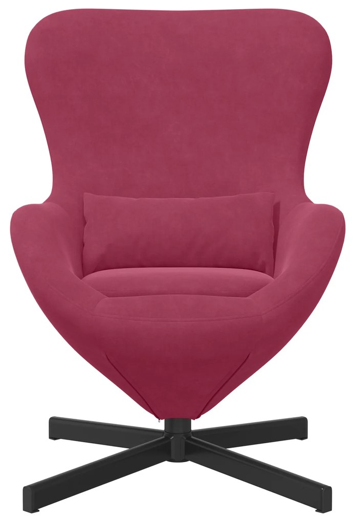 vidaXL Πολυθρόνα Αυγού Wine Red Velvet
