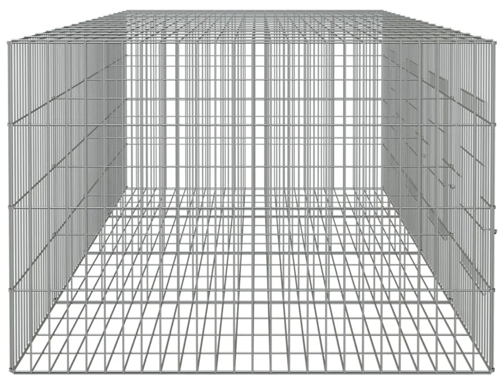 vidaXL Κλουβί Κουνελιών 4 Πάνελ 217x79x54 εκ. από Γαλβανισμένο Σίδερο