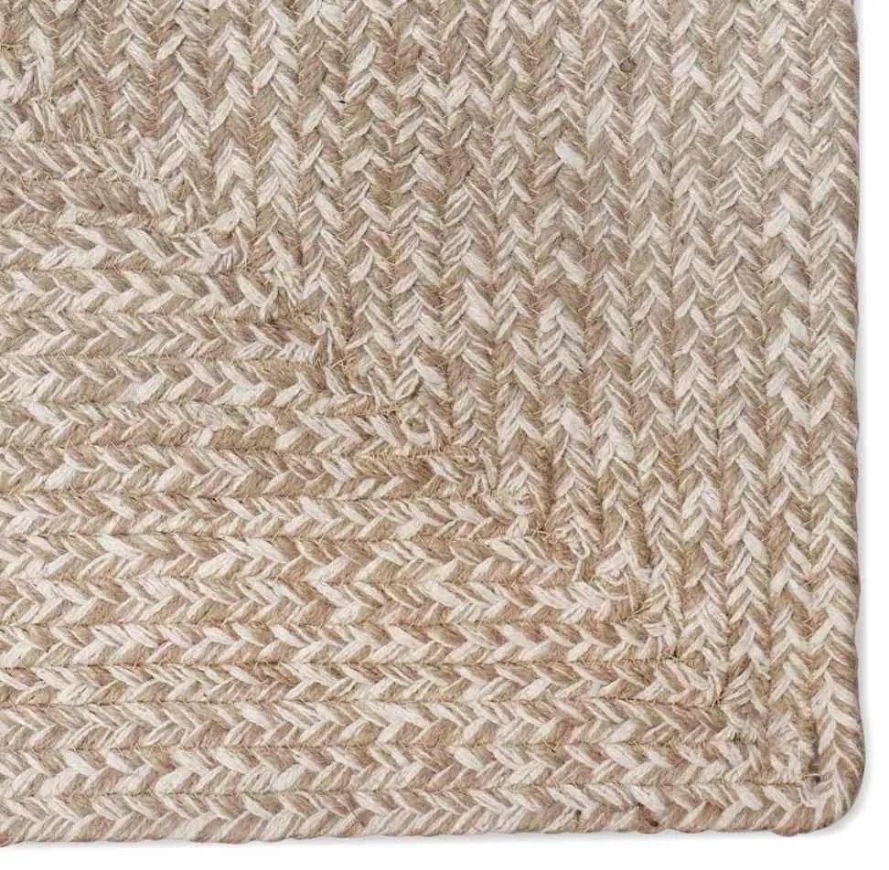 vidaXL Χαλί Φυσικό και λευκό 60 x 200 cm Γιούτα