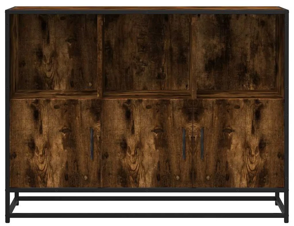 vidaXL Sideboard Καπνιστή δρυς 100x35x76 cm Κατασκευασμένο ξύλο