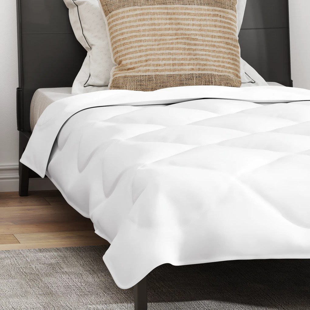 vidaXL Διπλό με Μαξιλάρι Άλλο 2 pcs Λευκό 135 x 200 cm Μικροΐνες