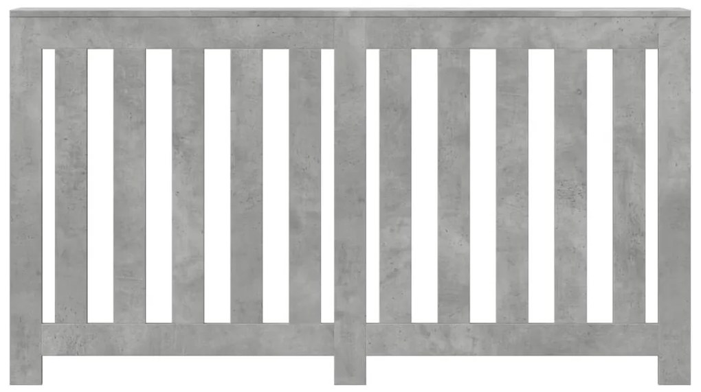vidaXL Κάλυμμα Καλοριφέρ Γκρι Σκυροδέματος 149x20x82 εκ. Επεξ. Ξύλο