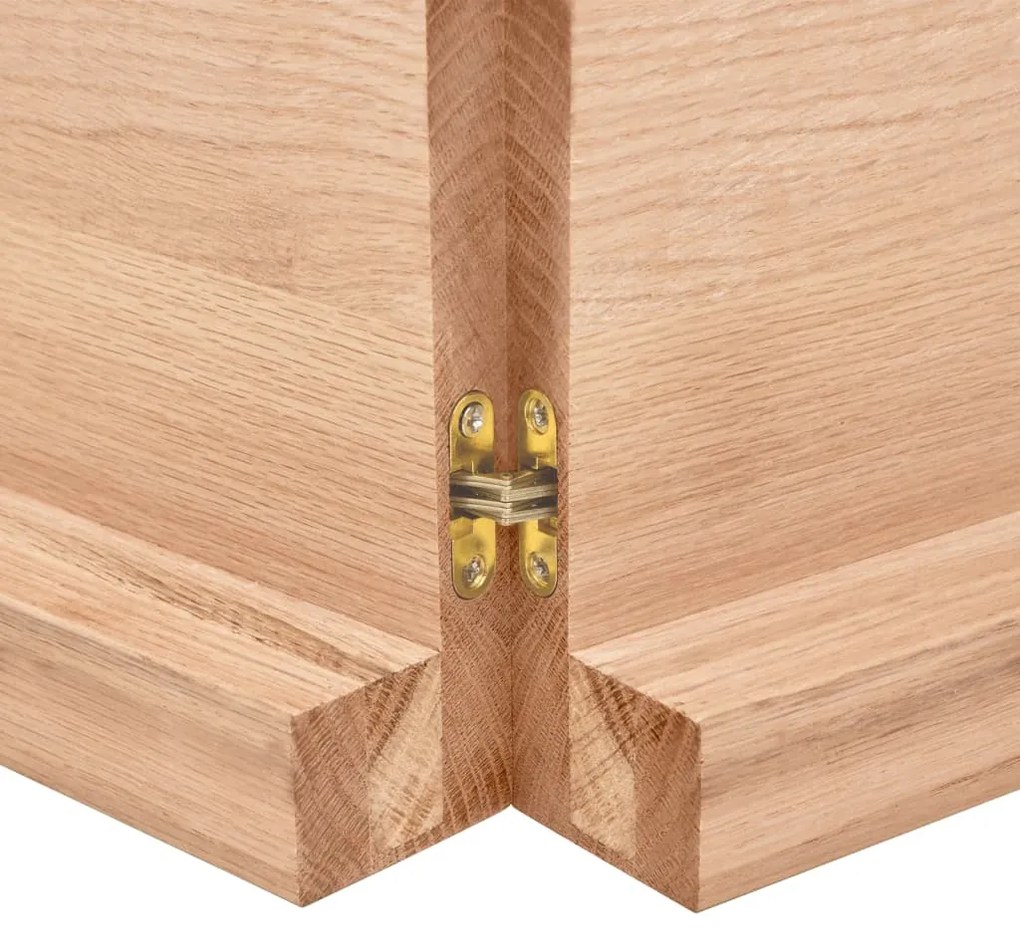 vidaXL Επιφ Τραπεζιού Αν Καφέ 160x50x(2-6)εκ. Επεξ. Μασίφ Ξύλο Δρυός