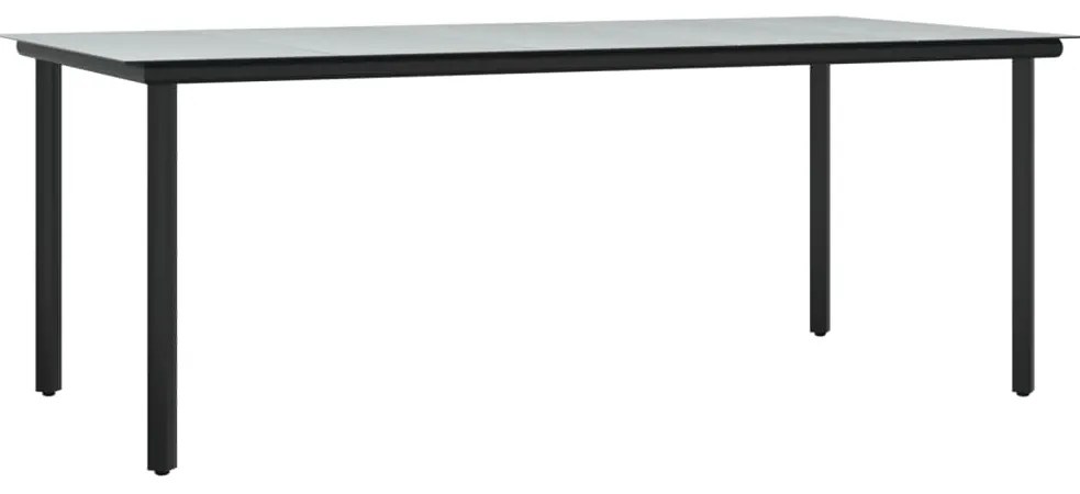 vidaXL Σετ Τραπεζαρίας Κήπου 9 τεμ Μαύρο&Γκρι Συνθ. Ρατάν με Μαξιλάρια