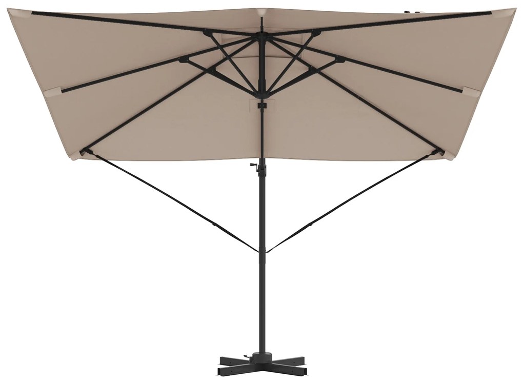 vidaXL Ρώμη Ομπρέλα Taupe Large Πολυεστέρας & Ατσάλι