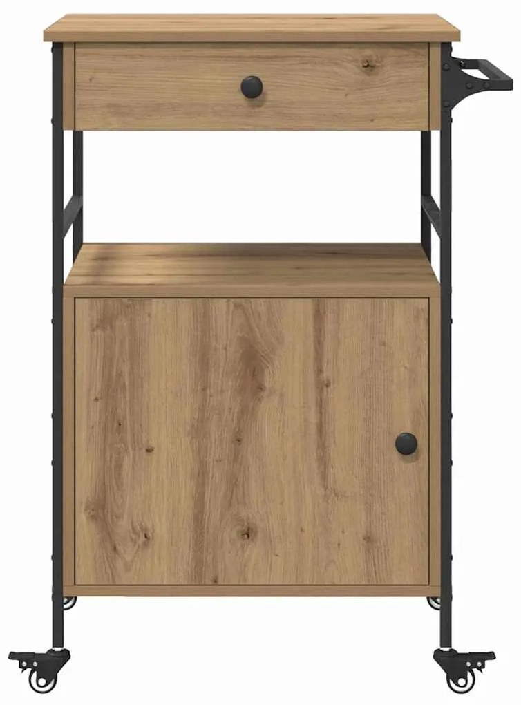 vidaXL Καρότσι Κουζίνας Artisan Oak 56 x 43 x 89,5 εκ