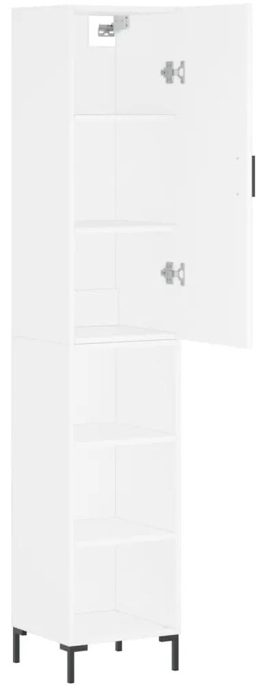 vidaXL Ντουλάπι Λευκό 34,5 x 34 x 180 εκ. από Επεξεργασμένο Ξύλο