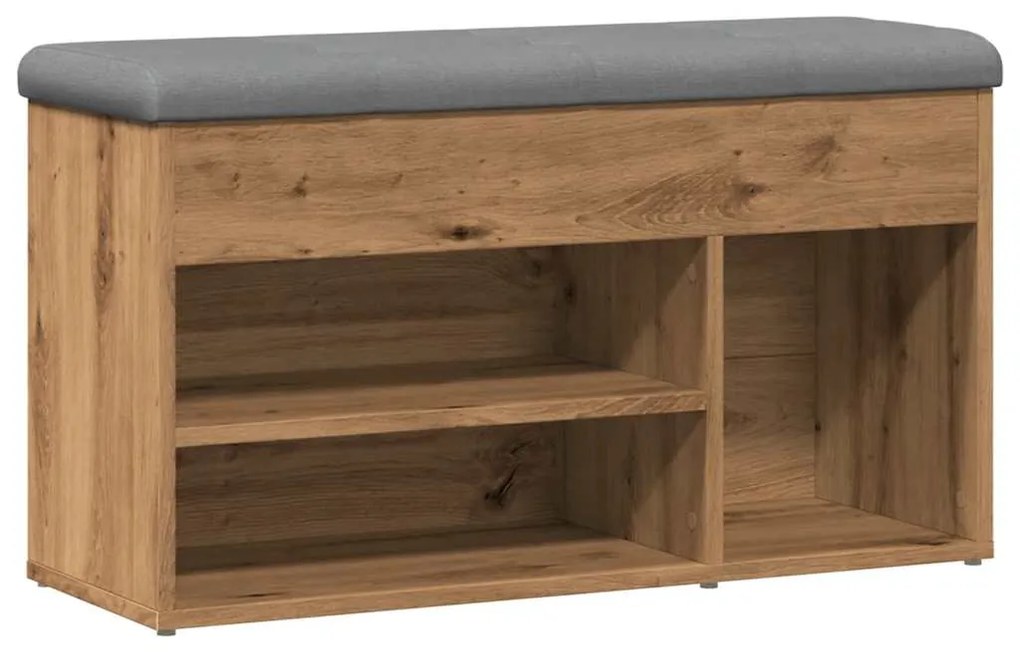 vidaXL Πάγκος παπουτσιών  Artisan Oak 82x32x45,5 cm Κατασκευασμένο ξύλο