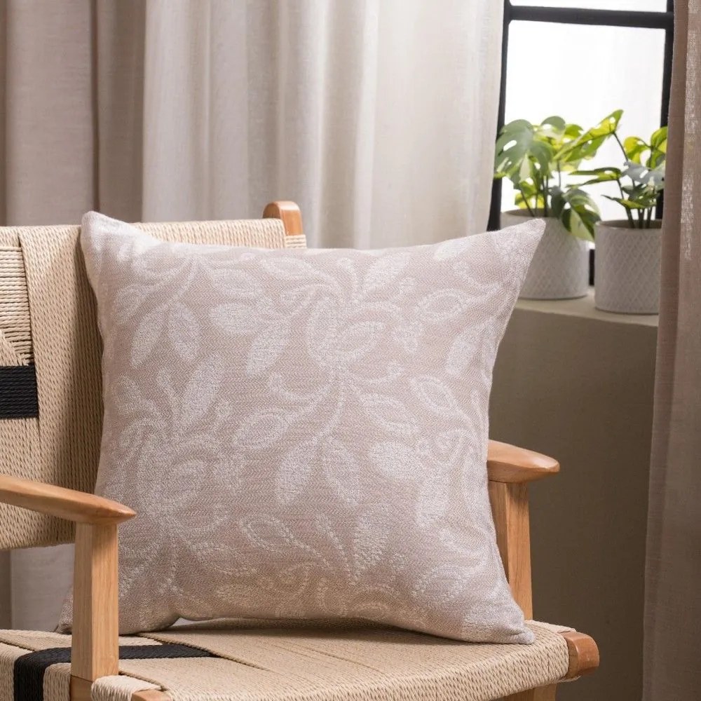 Μαξιλάρι Διακοσμητικό (Με Γέμιση) Padova 01 Ecru Teoran 50X50 Cotton-Polyester