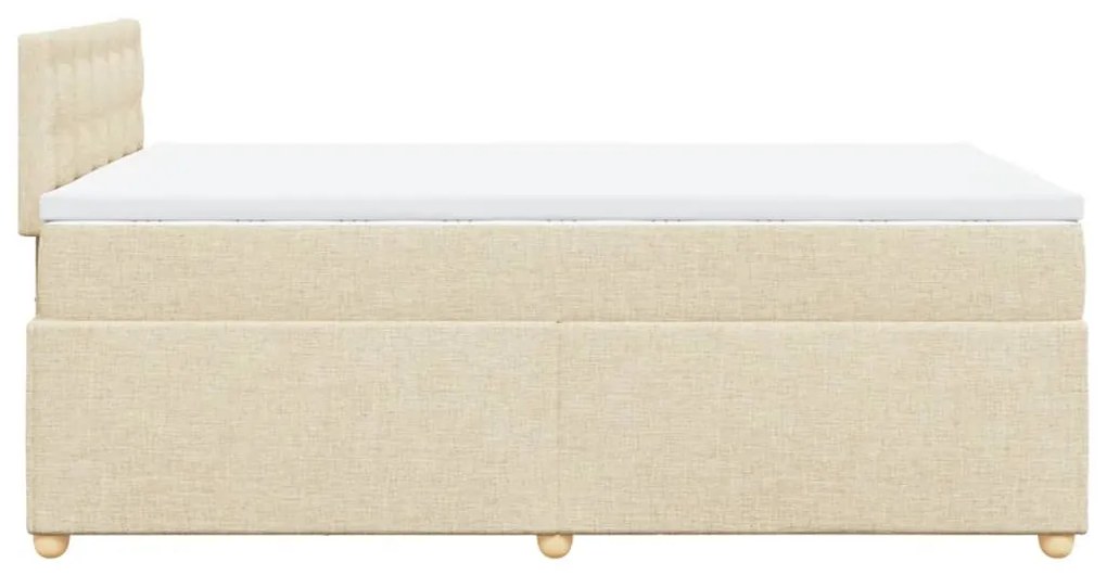 ΚΡΕΒΑΤΙ BOXSPRING ΜΕ ΣΤΡΩΜΑ ΚΡΕΜ 120X200 ΕΚ. ΥΦΑΣΜΑΤΙΝΟ 3286666