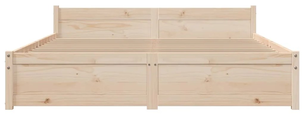 vidaXL Πλαίσιο Κρεβατιού 150 x 200 εκ. Μασίφ Ξύλο King Size