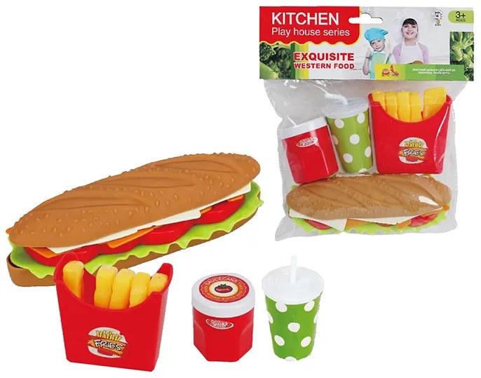 Σετ fast food σε σακουλάκι 19x20cm ToyMarkt 971031 77-1011