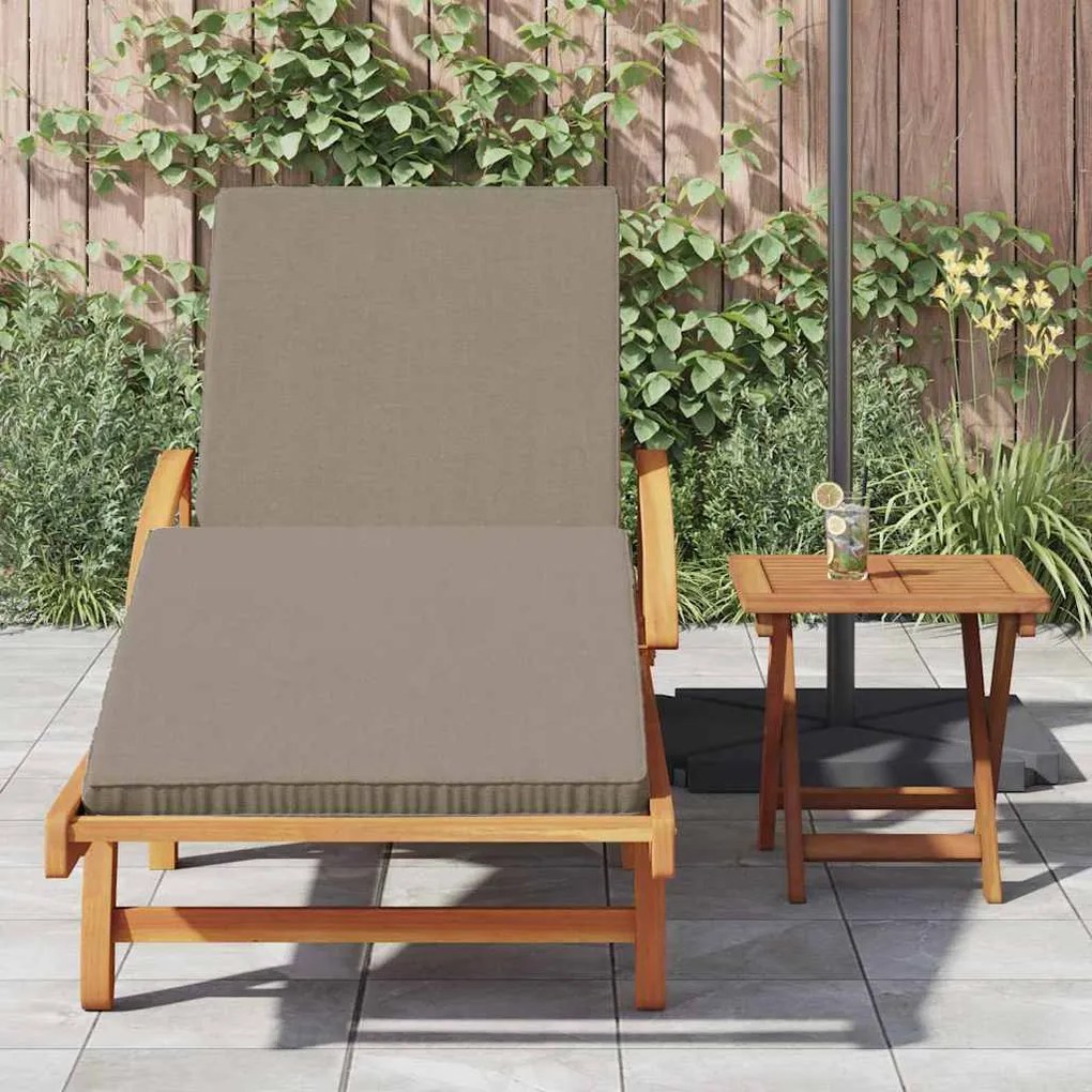 vidaXL Ξαπλώστρα 2 pcs Taupe 40 x 40 x 40εκ Μασίφ ξύλο ακακίας