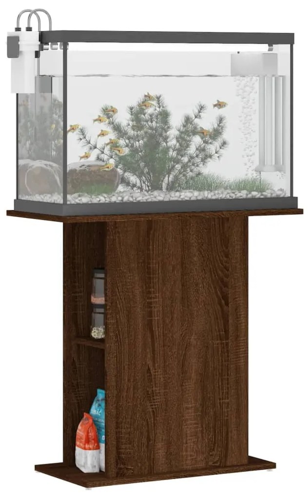vidaXL Βάση Ενυδρείου Καφέ Δρυς 75x36x72,5 εκ. Επεξεργασμένο Ξύλο