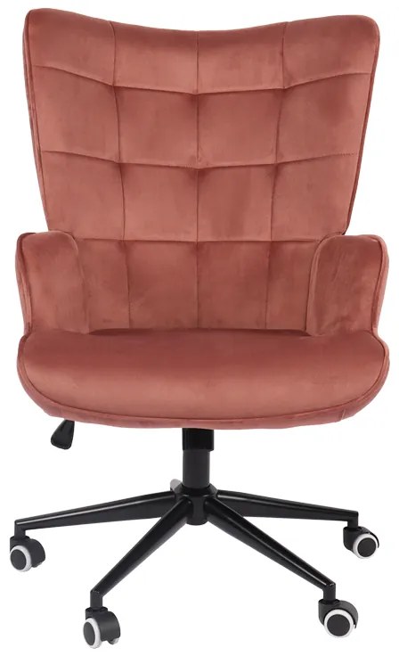 Καρέκλα γραφείου διευθυντή Lobima pakoworld περιστρεφόμενη σάπιο μήλο βελούδο 68x71x105-112εκ