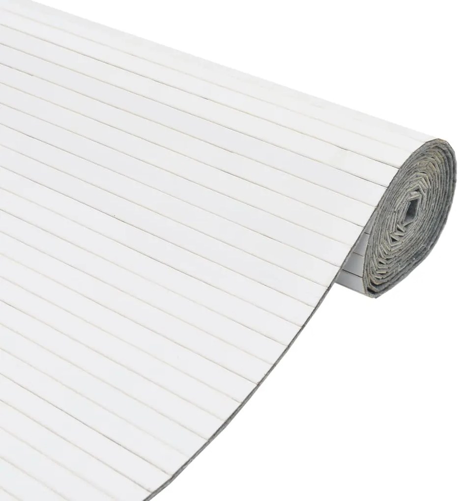 vidaXL Διαχωριστικό Δωματίου Λευκό 165 x 800 εκ. από Μπαμπού