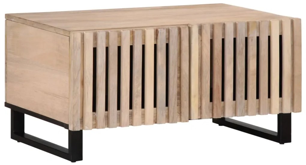 vidaXL Τραπεζάκι Σαλονιού Λευκό 80x51x40 εκ. από Μασίφ Ξύλο Μάνγκο