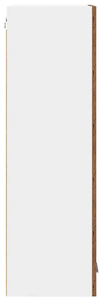 vidaXL Κρεμαστό ντουλάπι με αποθήκευση Παλιό ξύλο 40 x 31 x 100 εκ.